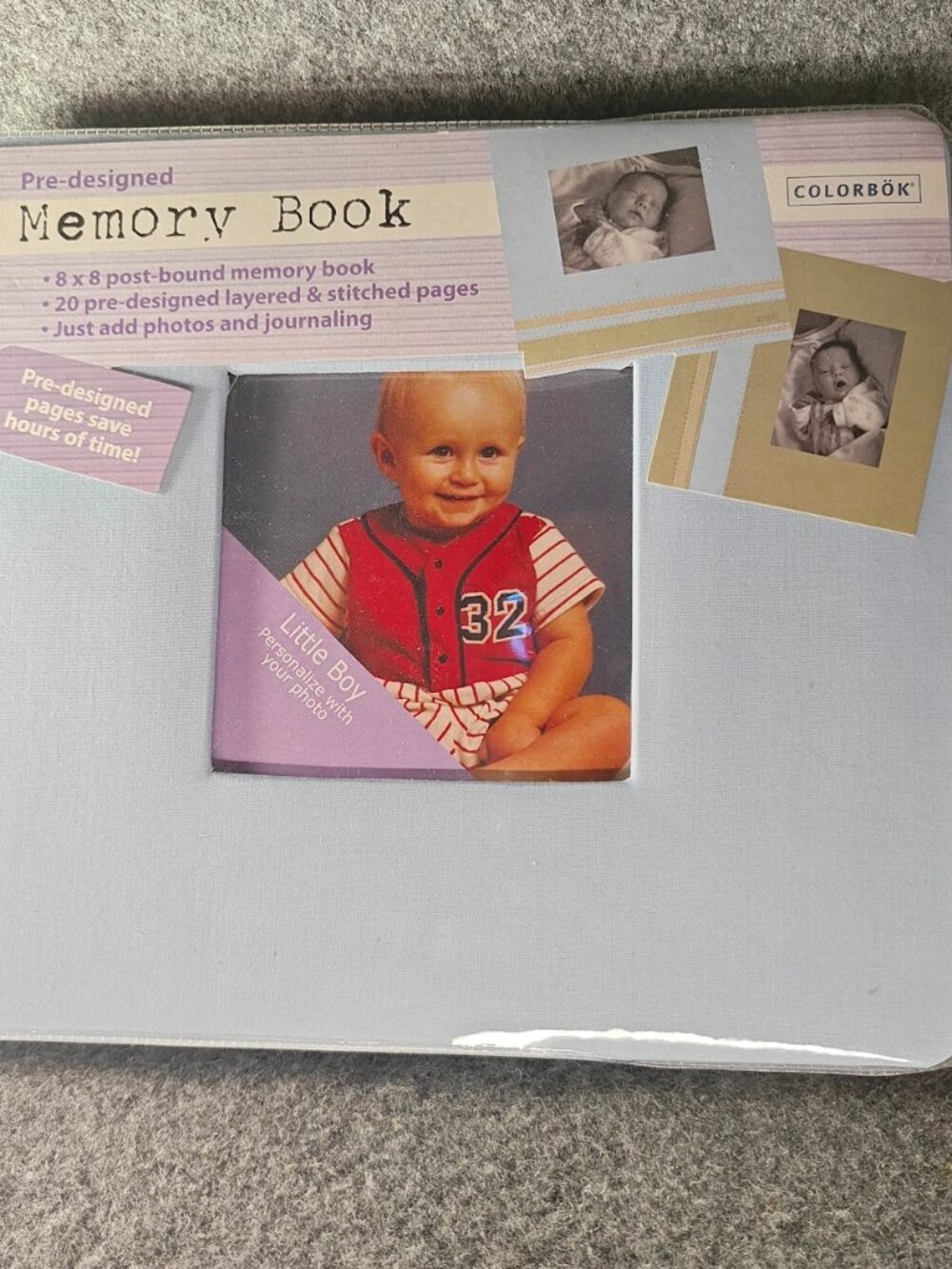 Colorbök 8x8 Pre‑Designed Memory Book Little Boy Blue Scrapbook NEW